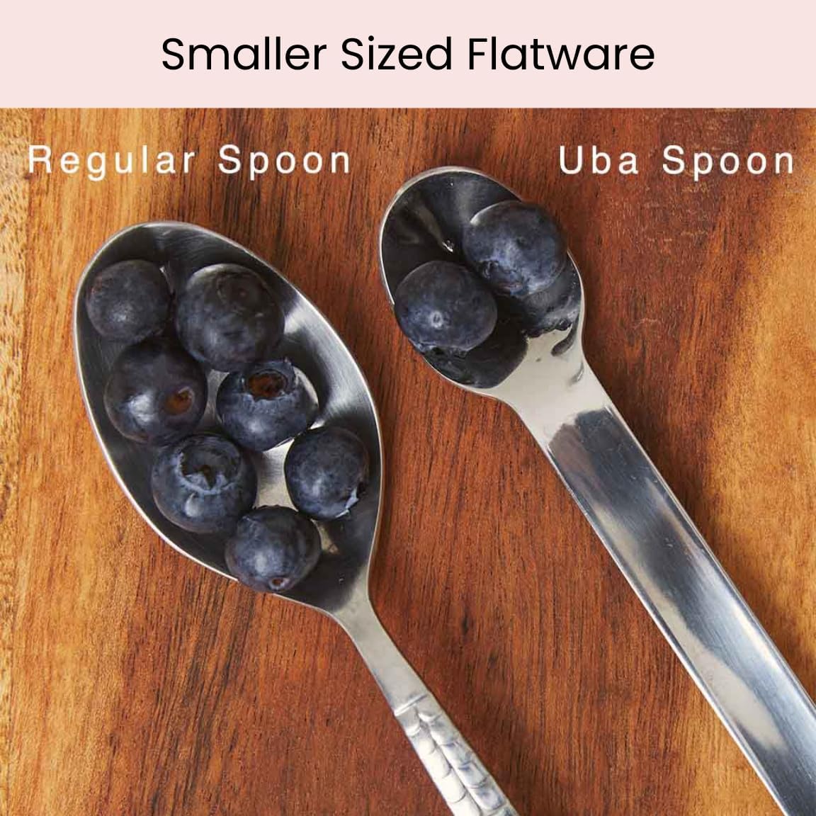 Uba measured spoons help with visual portion guidance and prep.