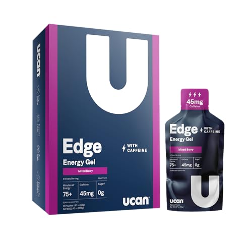 UCAN Edge gel shot with caffeine supports focus during runs
