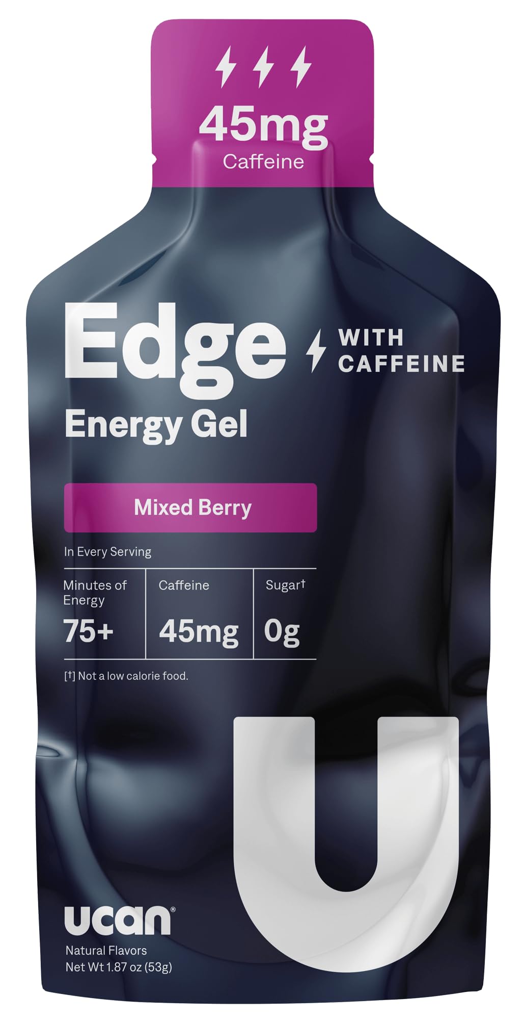 UCAN Edge vegan, sugar-free gel shot ideal for training sessions