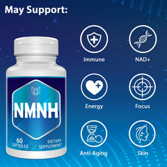 Close-up of Ucessuyy NMNH capsules for easy daily use.