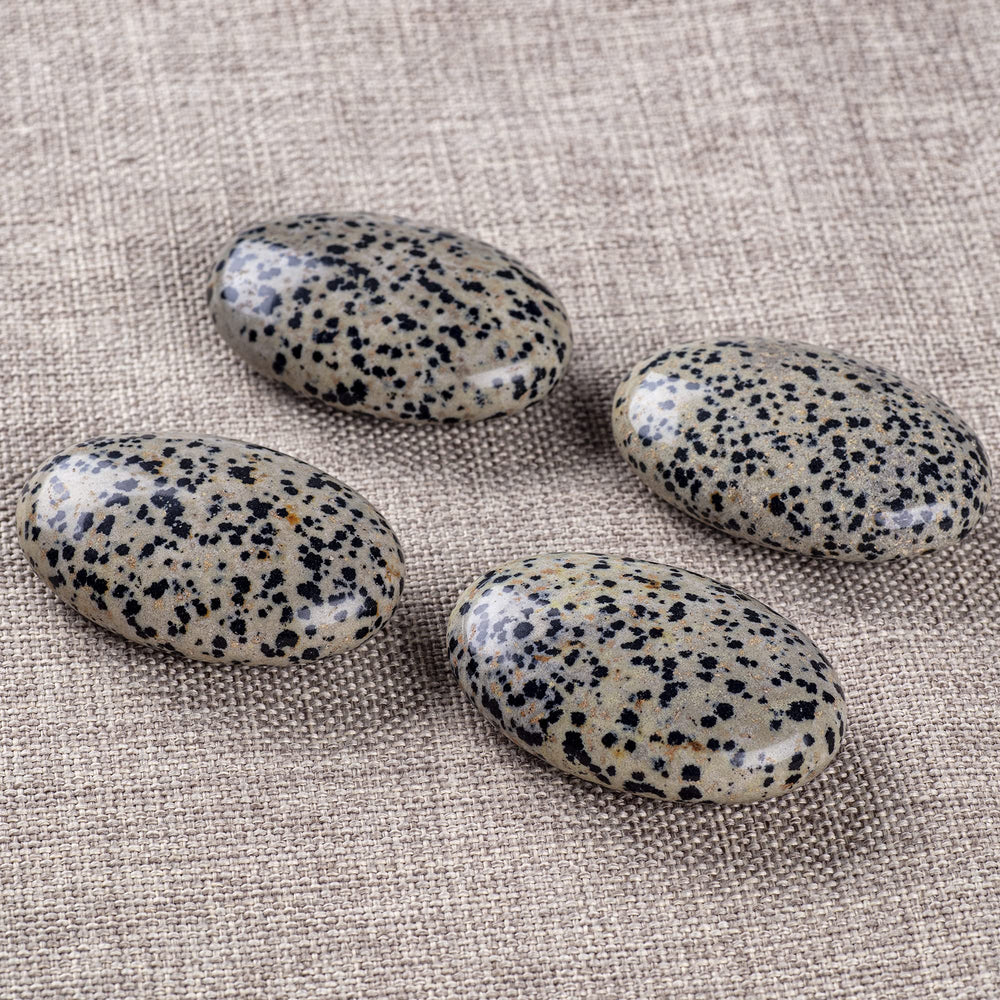UFEEL Dalmatian Jasper pocket crystal ideal for calming routines on the go
