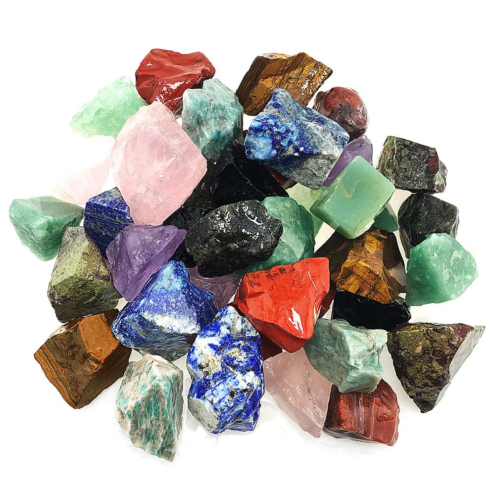UFEEL rough stone bulk 1-2 inch mix ideal for tumbling and wire wrapping.