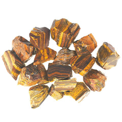 UFEEL rough Tiger's Eye, 1 inch tumble-projects, perfect for beginners and DIY crystal crafts.