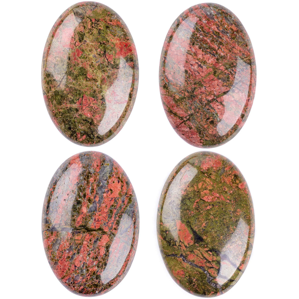 UFEEL Unakite palm stone carried in pocket for everyday stress relief.