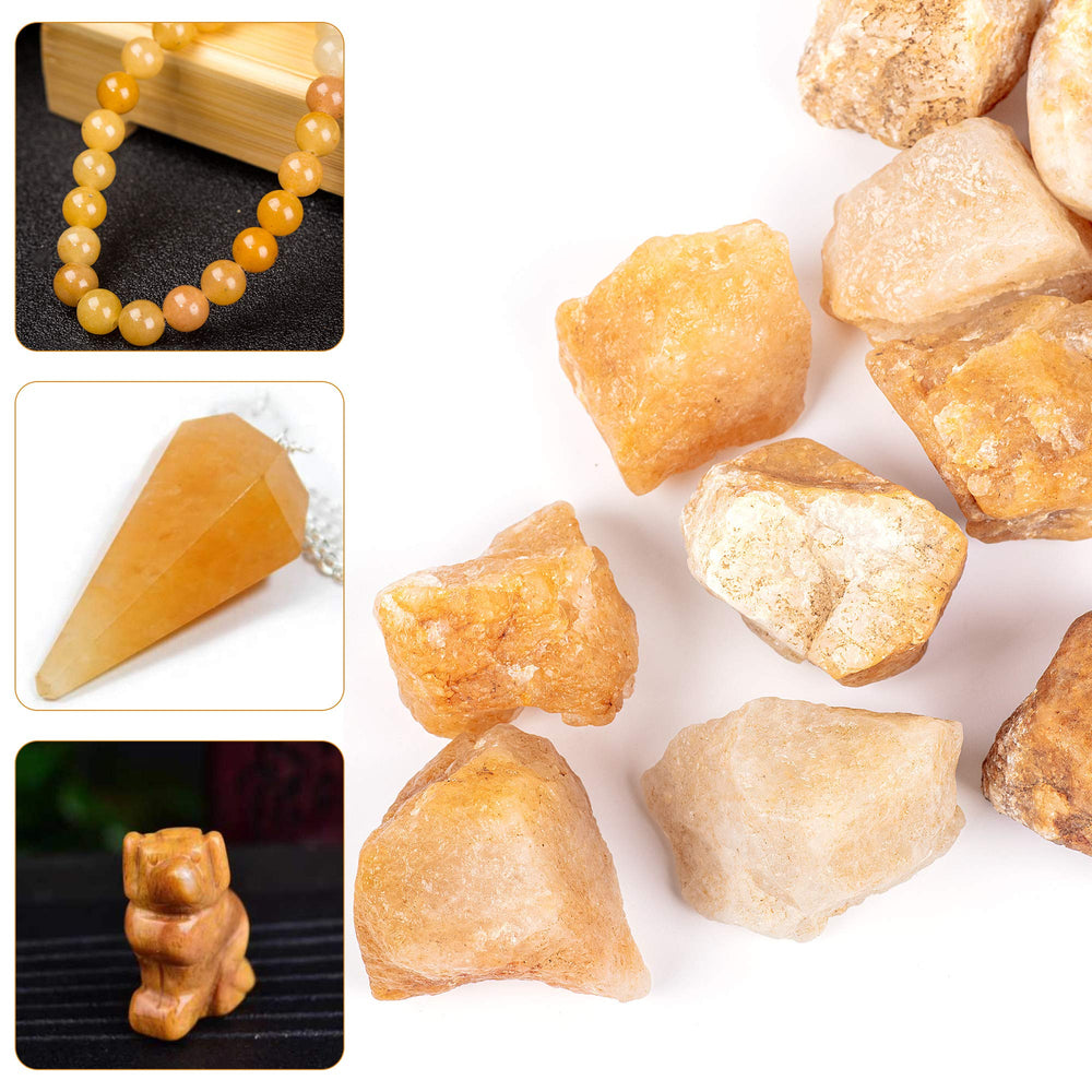 UFEEL yellow aventurine bulk stones for beginners and collectors