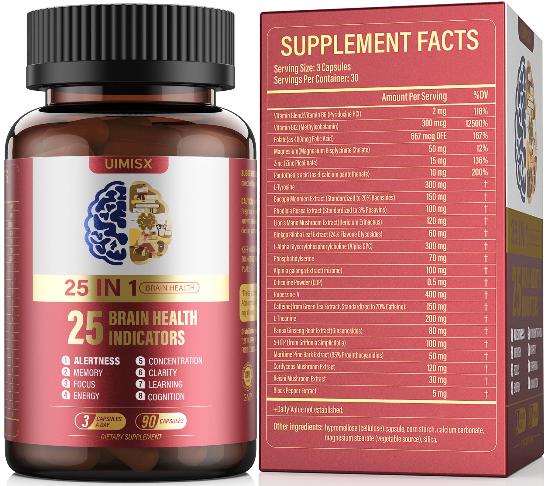 UIMISX capsules close-up for sharper focus during study or work.