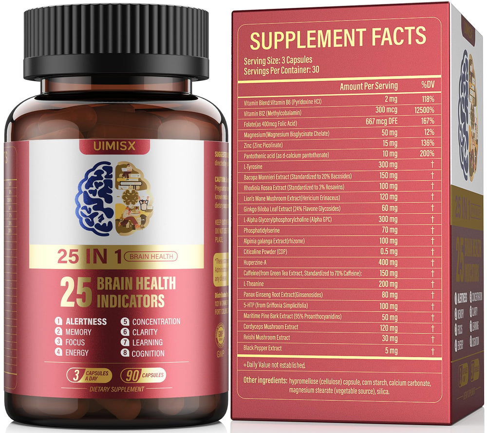 UIMISX capsules close-up for sharper focus during study or work.