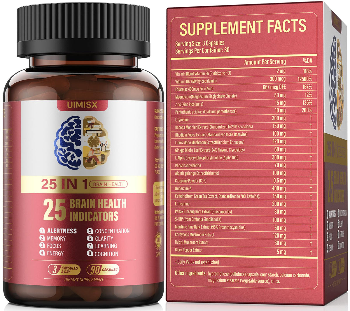UIMISX capsules close-up for sharper focus during study or work.