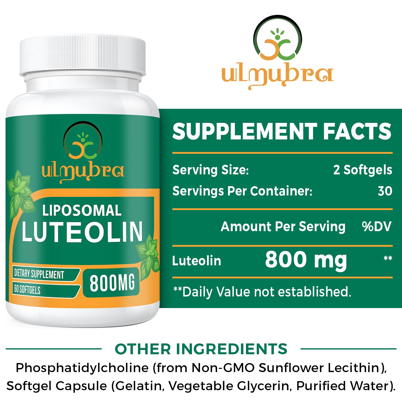 Ulmubra bottle being poured to show easy daily dosing.