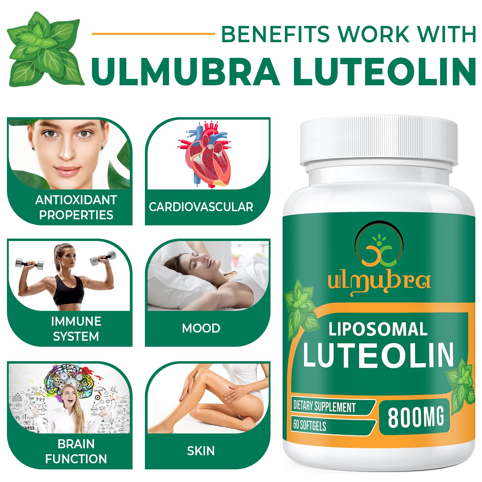 Ulmubra packaging showcases non-GMO, allergen-free formulation.