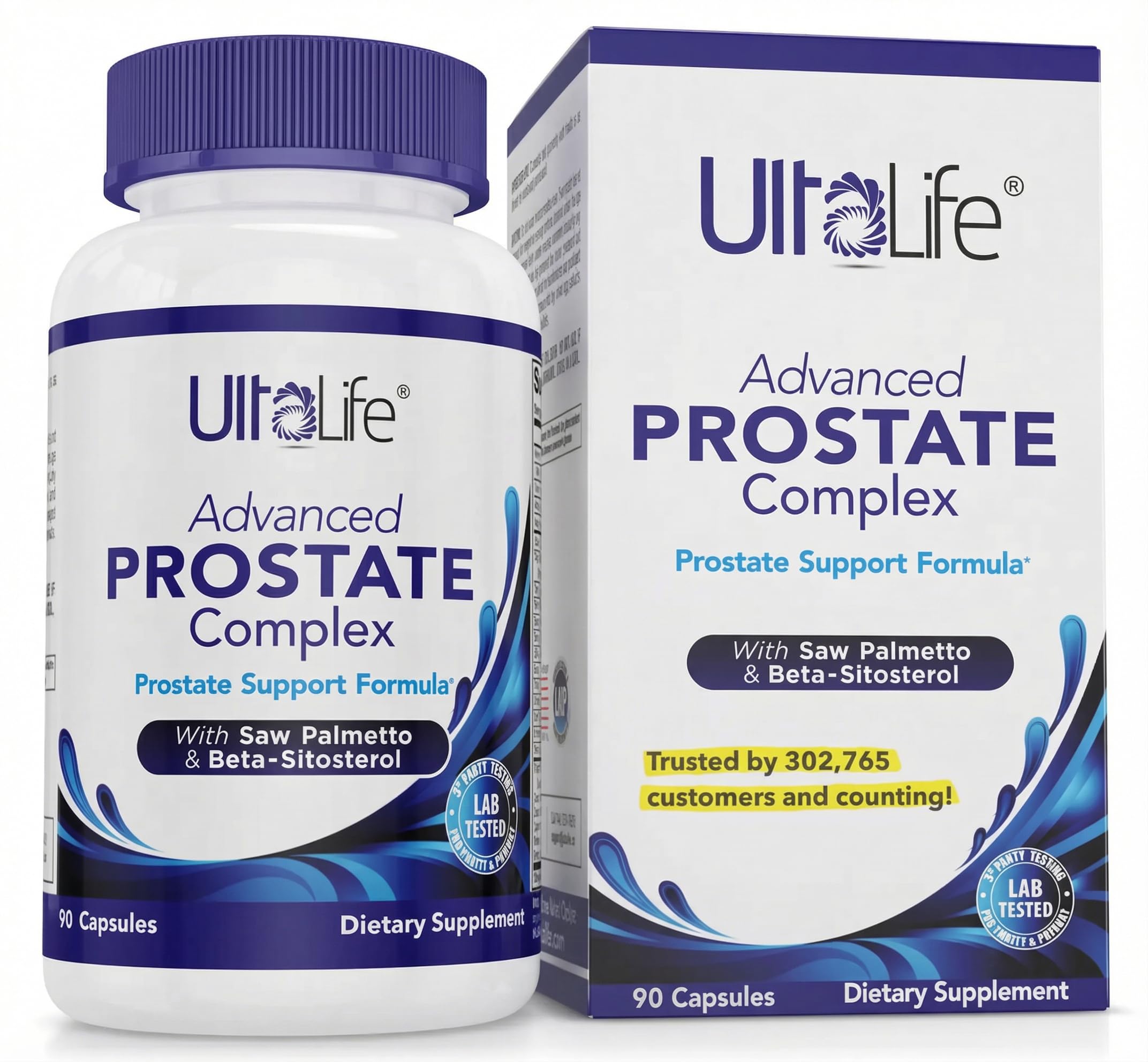 ULTALIFE Saw Palmetto bottle front promotes daily urinary comfort.