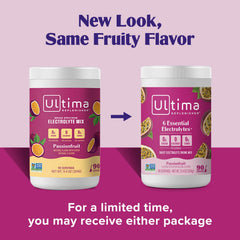 Close-up of Ultima Replenisher label showing six key electrolytes