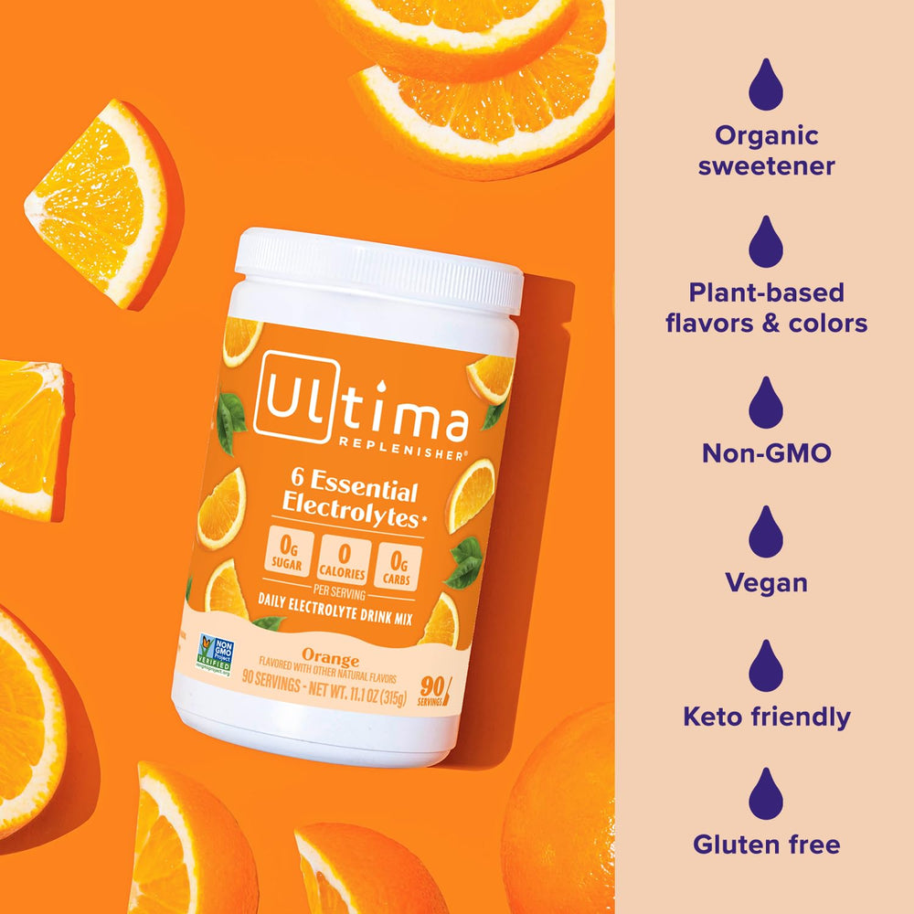 90-serving Ultima Replenisher canister on kitchen counter