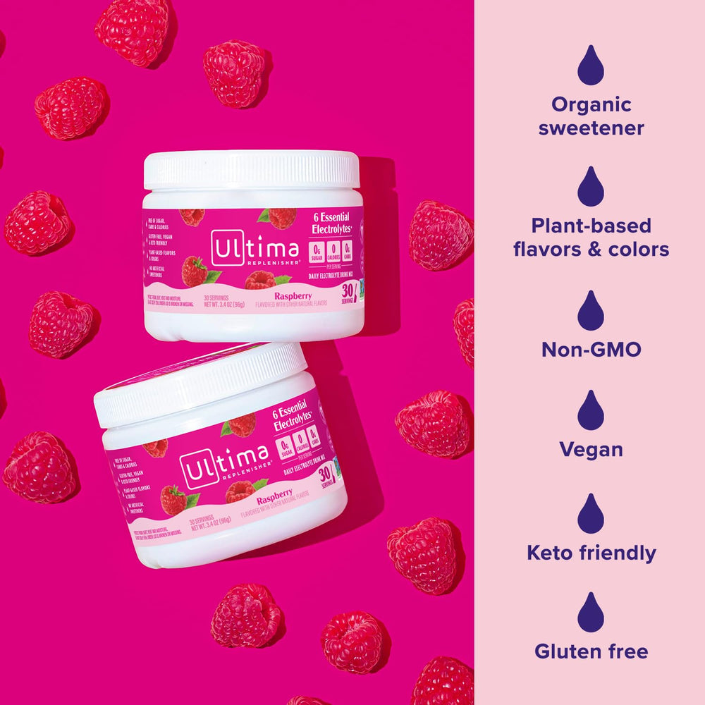 Back of canister highlights six electrolytes and vitamin C for daily balance.
