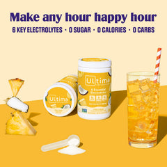 Ultima Replenisher Electrolyte Powder scoop enables quick mix for hydration.