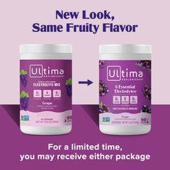 Glass of Ultima Replenisher grape drink, refreshing and sugar-free.