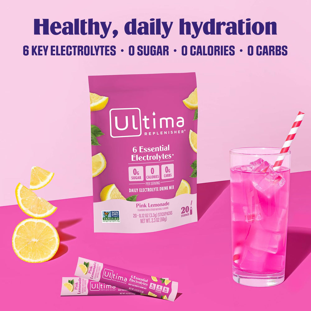 Ultima Replenisher ingredients label close-up showing electrolytes