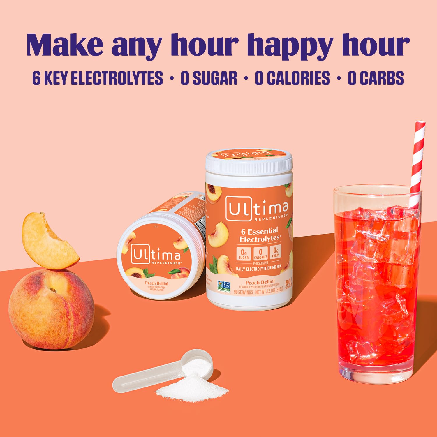 Ultima Replenisher Mocktini scoop in water demonstrates quick electrolyte boost