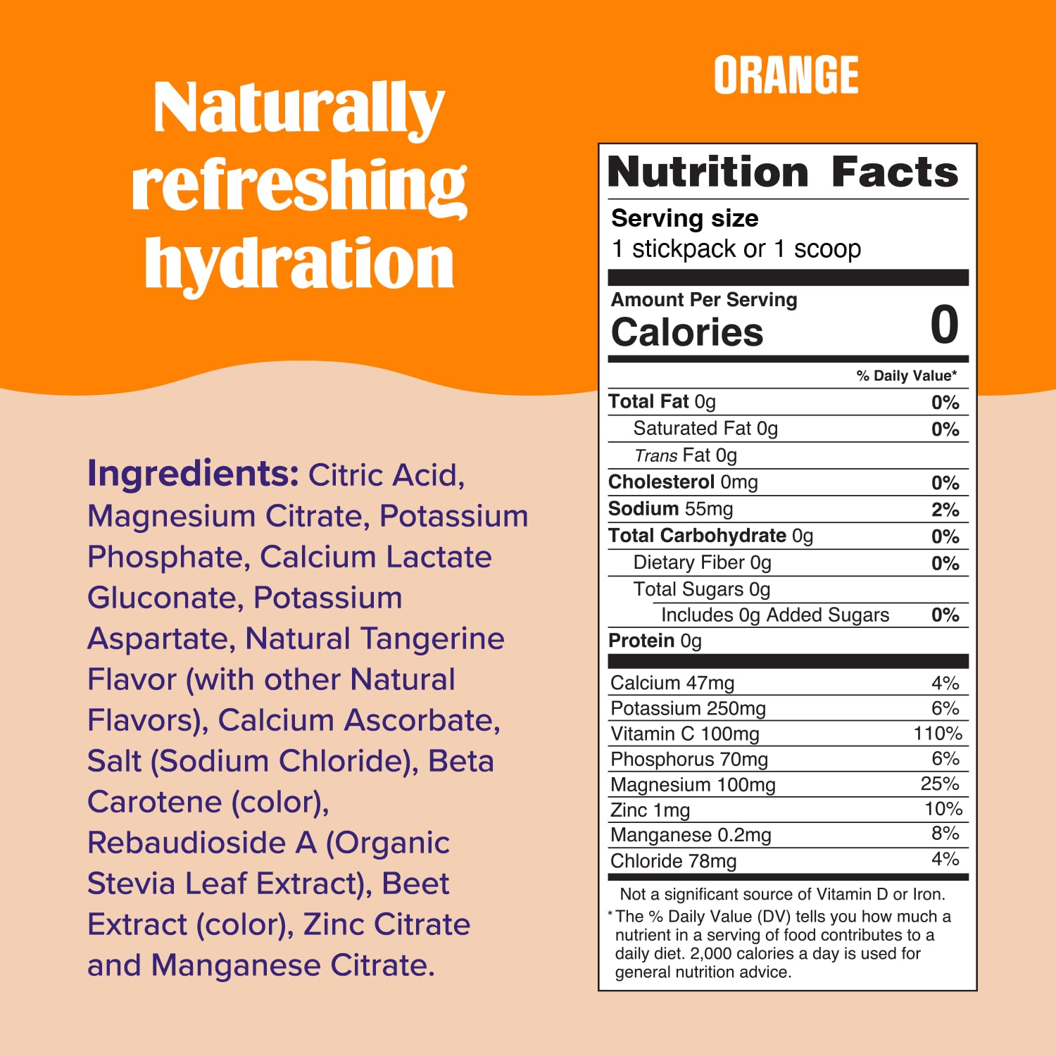 Ultima Replenisher orange electrolyte scoop for quick, precise 1-scoop mixes.