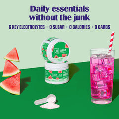 Ultima Replenisher six key electrolytes chart highlights minerals.