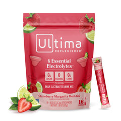Ultima Replenisher Strawberry Margarita stickpack for sugar-free hydration on the go