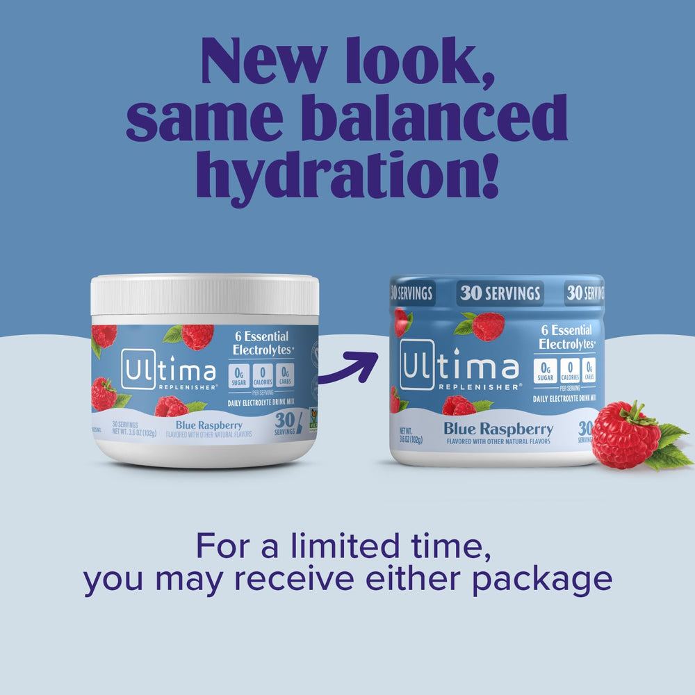 Ultima Replenisher sugar-free formula close-up with organic stevia leaf