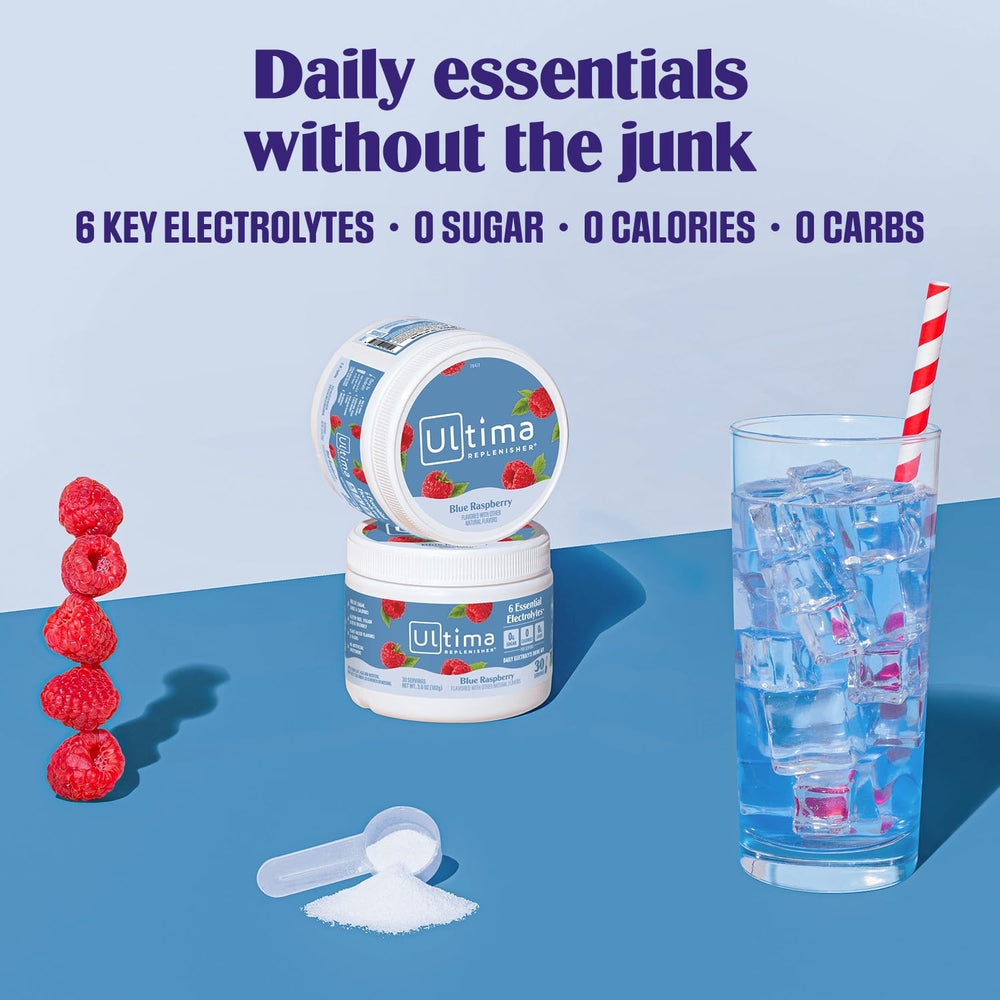 Ultima Replenisher vitamin C and zinc close-up shows key minerals for daily wellness