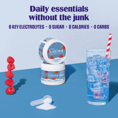 Ultima Replenisher vitamin C and zinc close-up shows key minerals for daily wellness