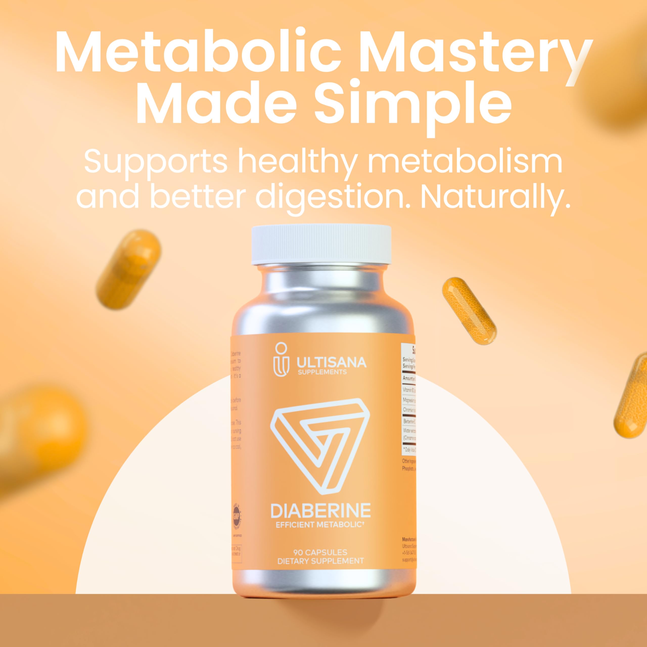 Ultisana Diaberine bottle back lists ingredients and potency for informed use