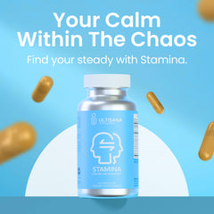 Closeup of Ultisana Stamina capsules for easy daily intake.