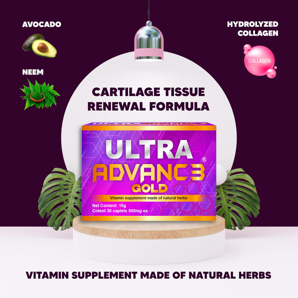 Ultra Advance 3 Gold label view, traditional-use herbs blended for potential joint support.