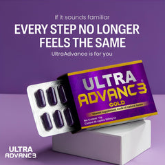 Ultra Advance 3 Gold packaging front, original 30 caps serving size for daily capsules.
