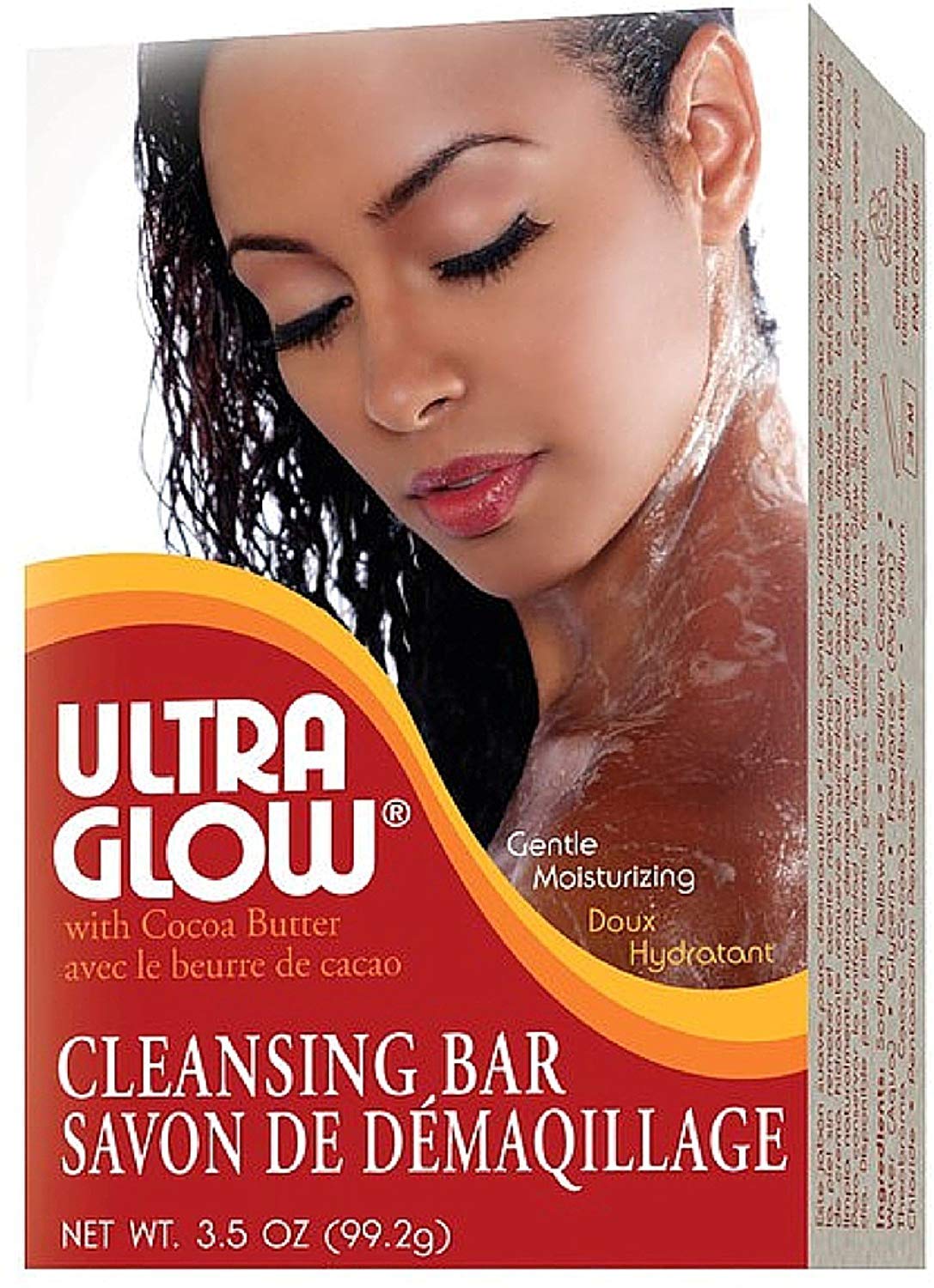 Ultra Glow cleansing bar pack six front view for gentle cleansing and skin softening