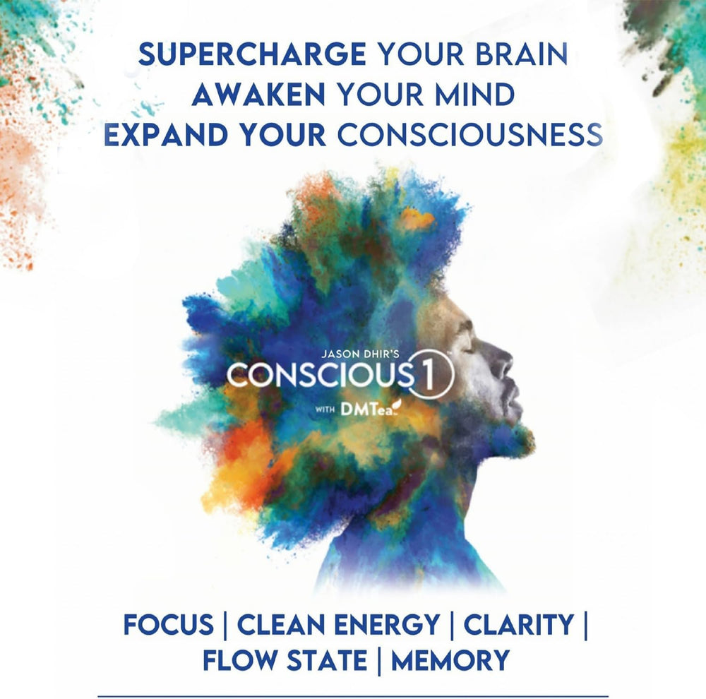 Ultra Human Conscious1 herbal tea blend showcases premium botanicals.