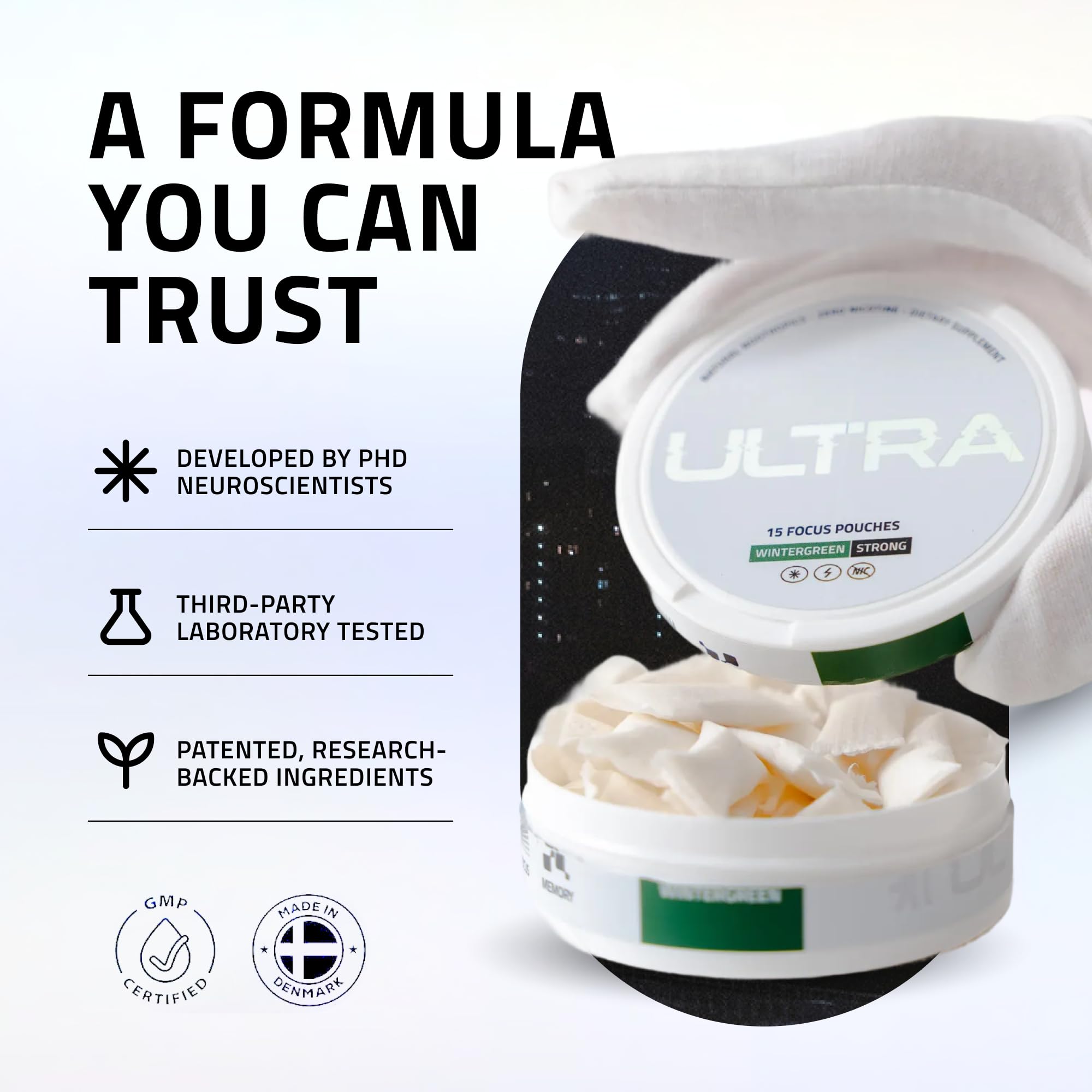 Ingredients label highlights Enfinity Paraxanthine and L-Theanine for clarity.