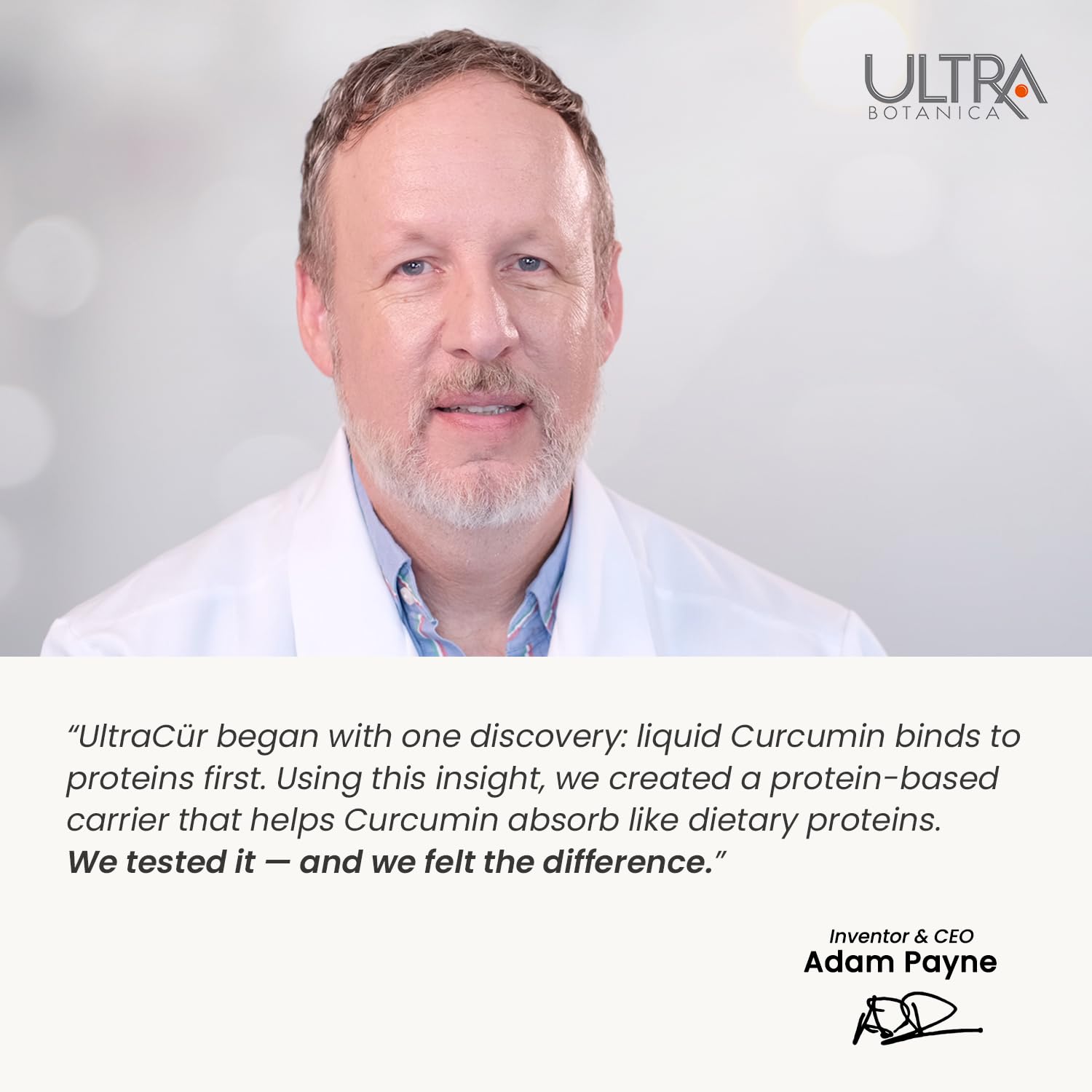 UltraCur bottle label emphasizes fast-acting turmeric formula