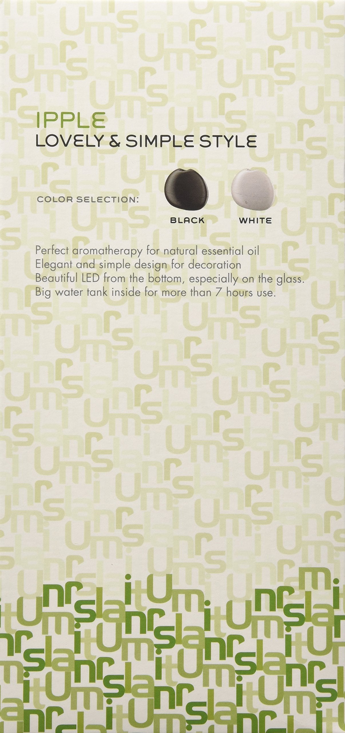 Ultransmit ipple diffuser on a bedside table for night-time relaxation.