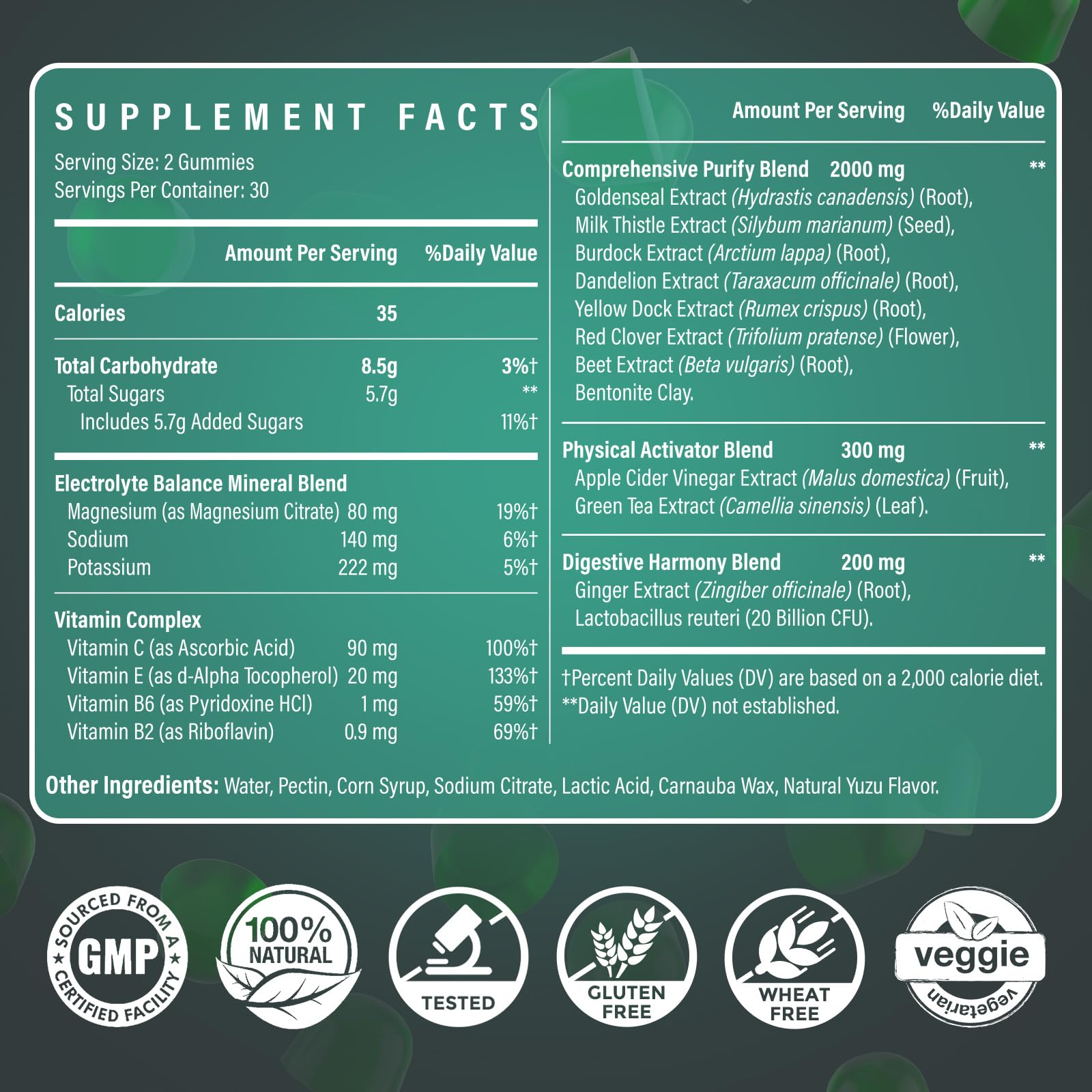 Ultraverixian Detox Cleanse Gummies being poured emphasizes hydration and electrolyte balance