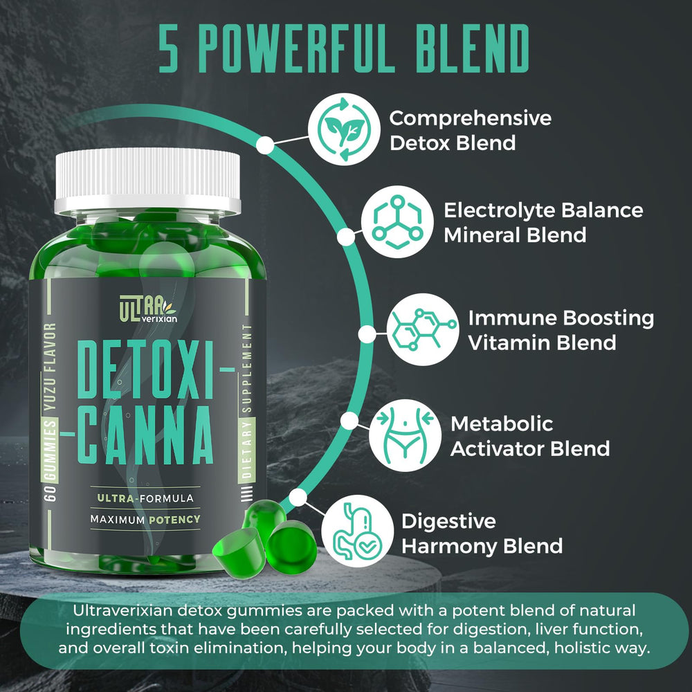 Ultraverixian Detox Cleanse Gummies natural ingredients highlighted for plant-based detox