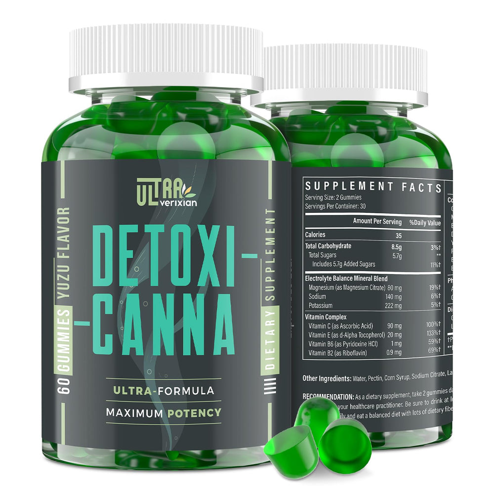 Ultraverixian Detox Gummies bottle front view suggesting full-body detox support