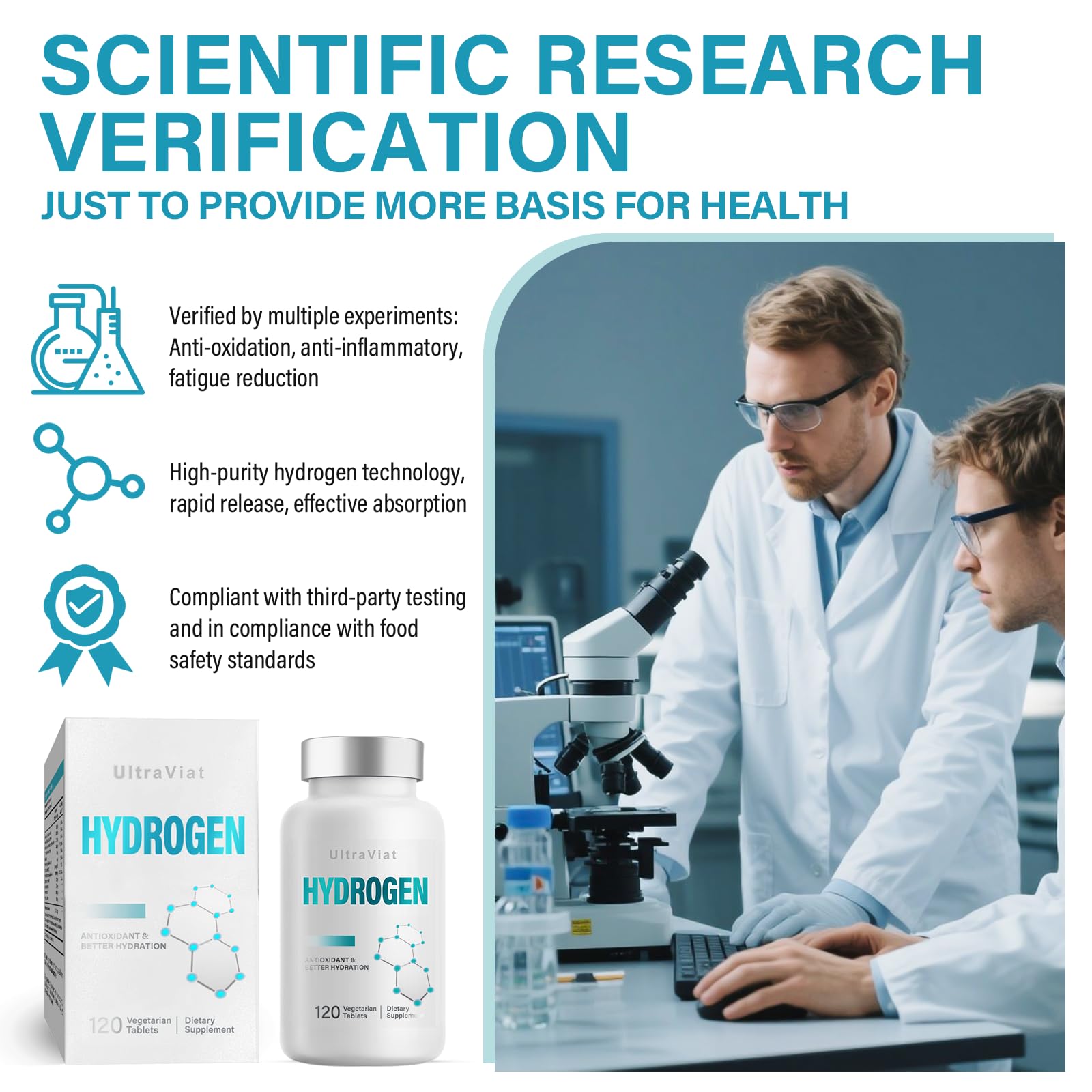 UltraViat hydrogen tablets post-workout setup suggests quick recovery opportunities.