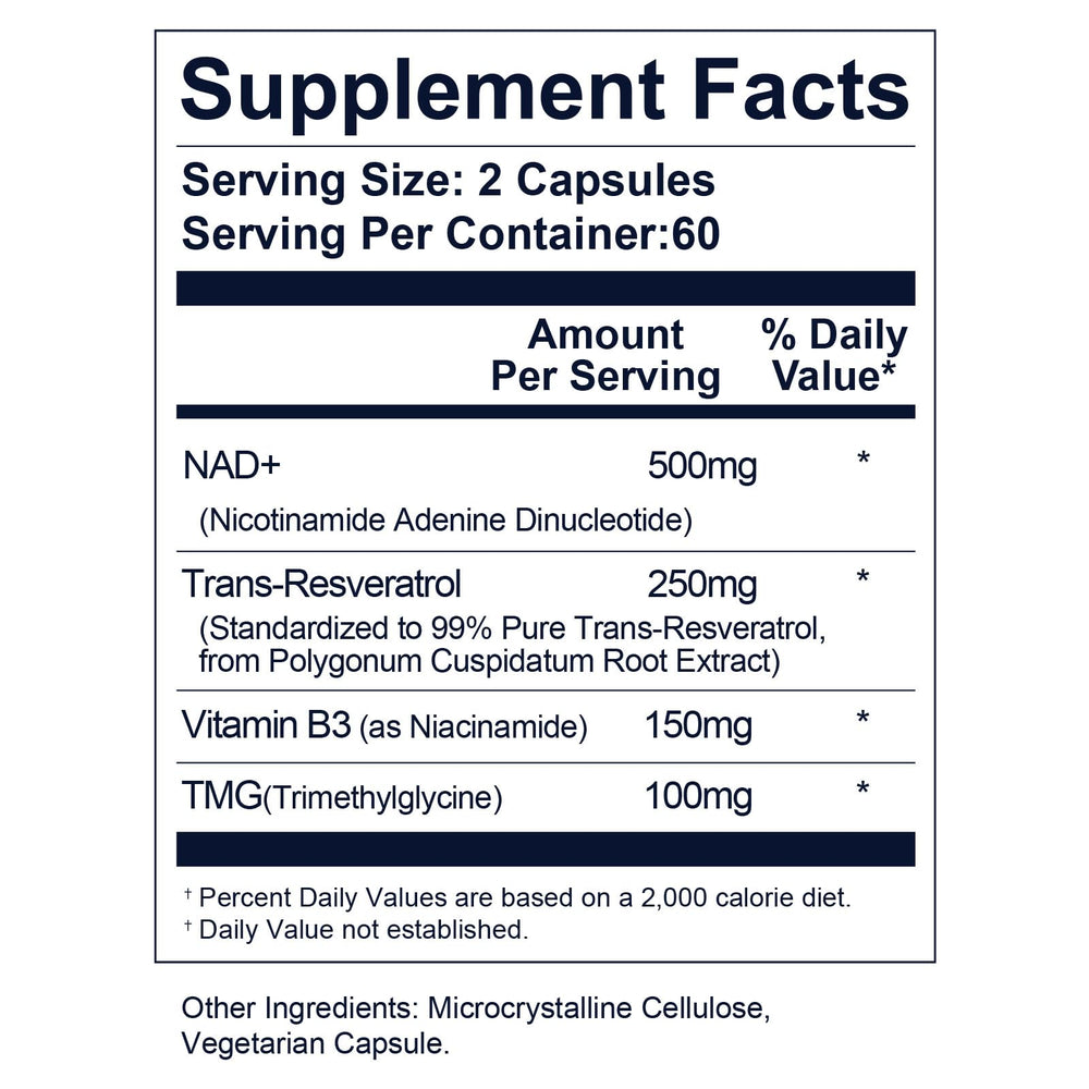 UltraViat NAD+ capsules ready for daily use, simple two-capsule routine.