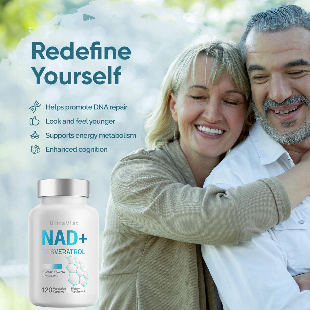 UltraViat NAD+ label closeup emphasizes purity and clean ingredients.