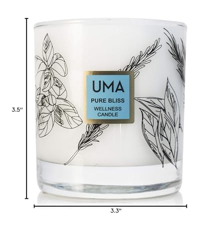 UMA Pure Bliss candle being lit creates a tranquil space after a busy day.