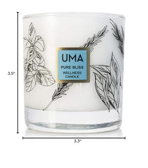 UMA Pure Bliss candle being lit creates a tranquil space after a busy day.