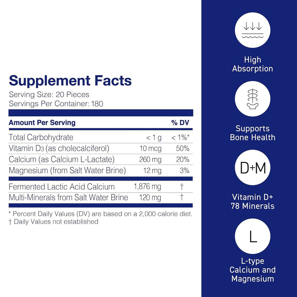 Long-lasting Umeken L-Cal bottle with 3,600 balls for extended supply.