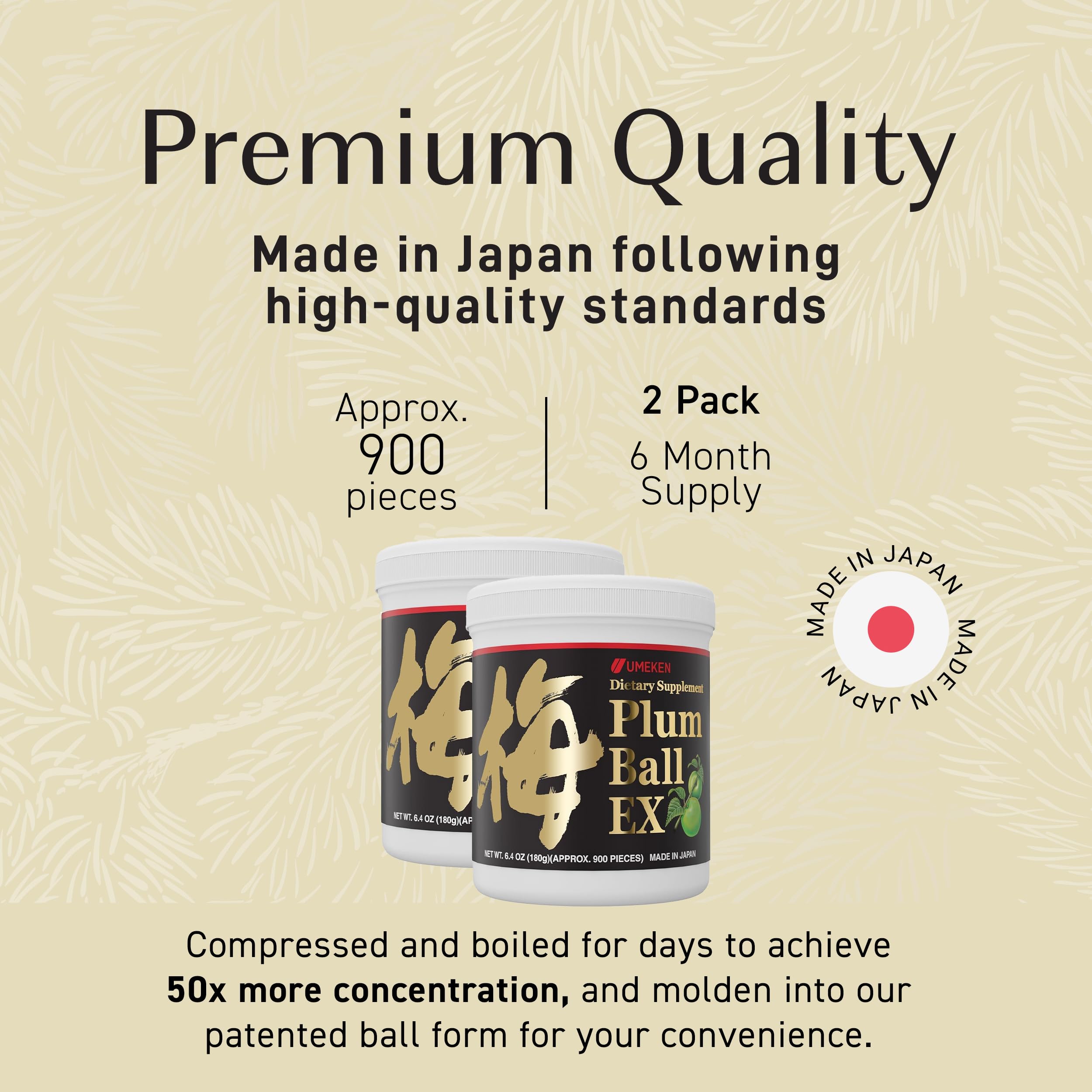 Graphic showing antioxidants in Umeken Plum Ball EX.