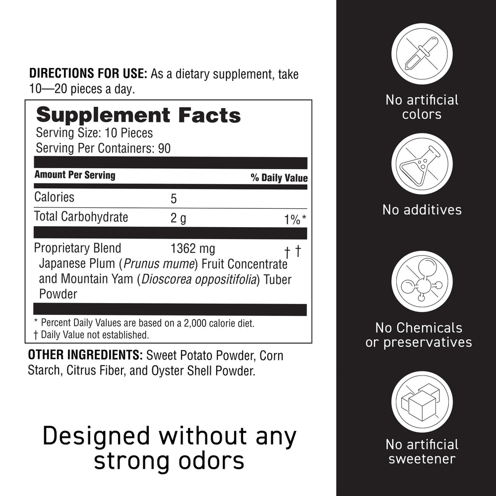 Umeken Plum Ball EX with water, easy daily consumption.