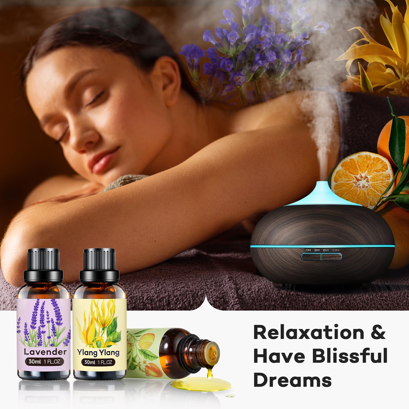 UmiSleep ylang-ylang aromatherapy setup for relaxation in any room.