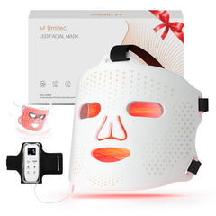 Umitec LED Face Mask front view for comprehensive at-home light therapy